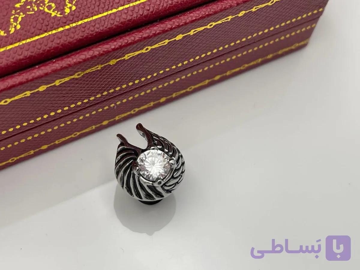 پیرسینگ گوش بال فرشته و نگین سفید — تصویر 1