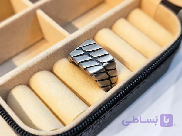 انگشتر طرح لاستیک مردانه — تصویر 1