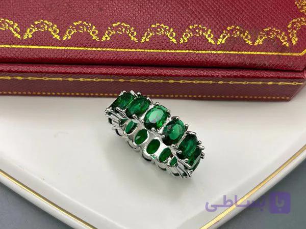خرید انگشتر سبز زنانه — تصویر 1