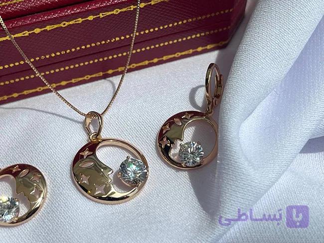 نیم ست هلال ماه و نگین ژوپینگ — تصویر 1