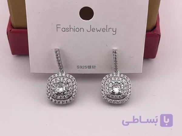 گوشواره پرنگین زنانه شیک و مجلسی — تصویر 1