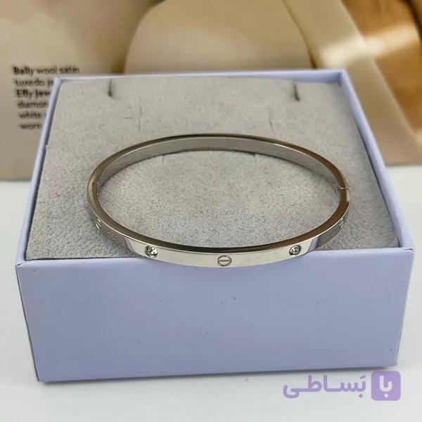 بنگل کارتیر نقره‌ای ساده — تصویر 1