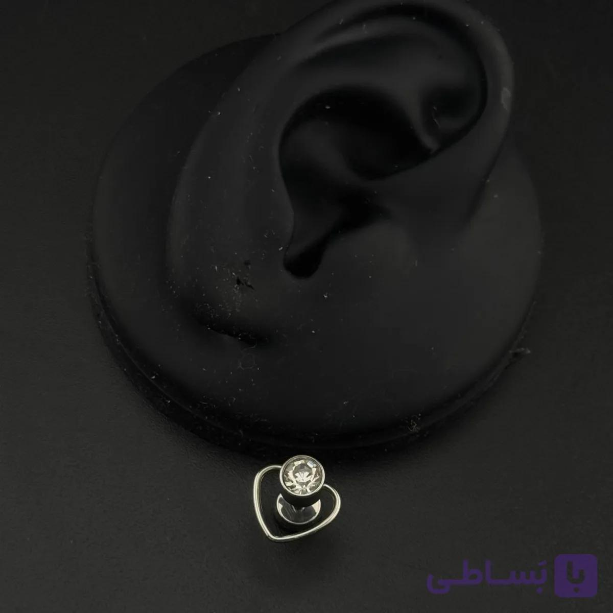 پیرسینگ قلب نگین دار — تصویر 1