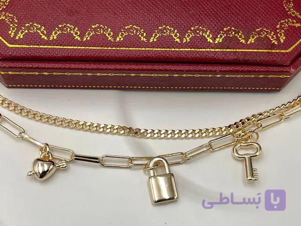 پابند طرح قلب و کلید و قفل — تصویر 1