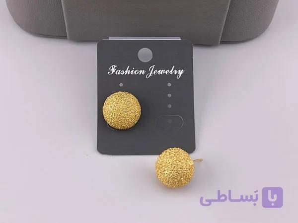 گوشواره دایره ای شیک طرح طلا — تصویر 1