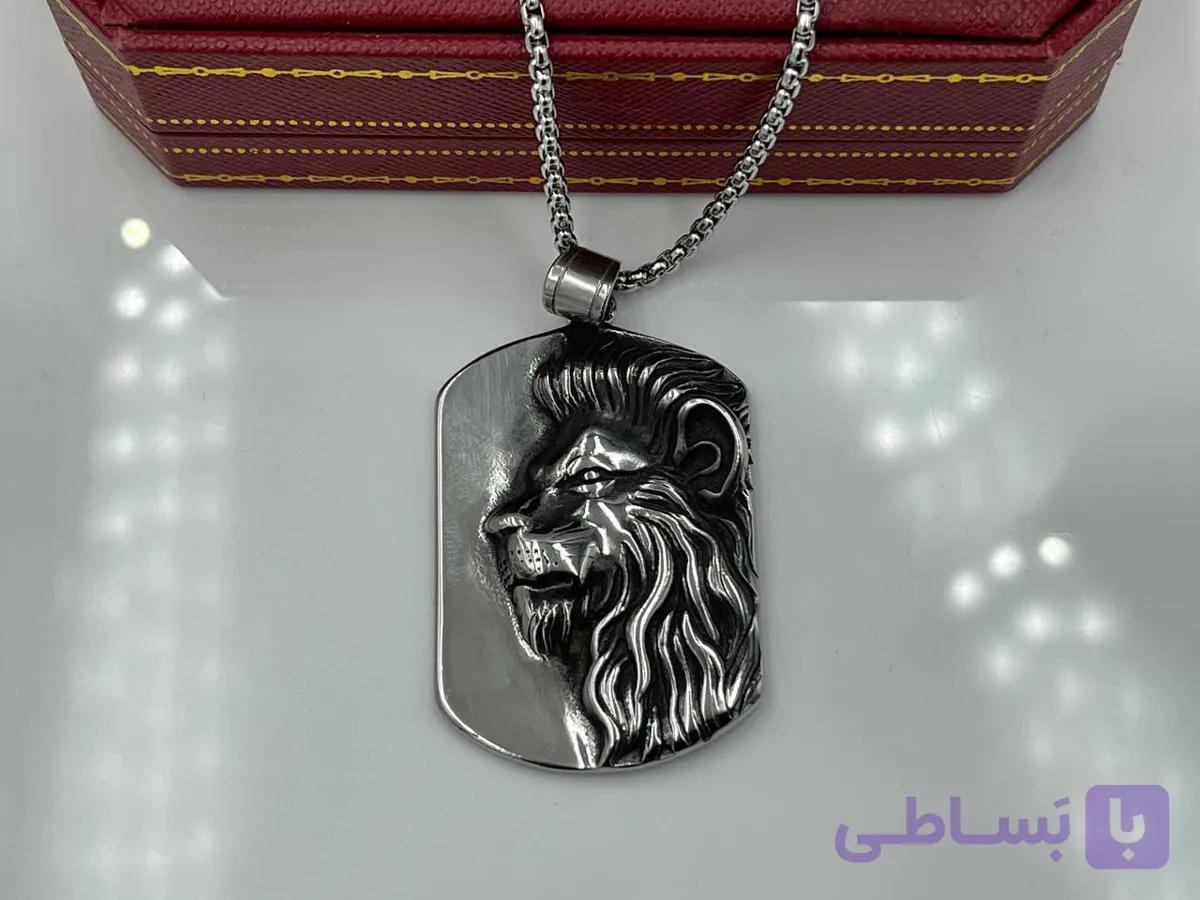 گردنبند مردانه طرح شیر — تصویر 1