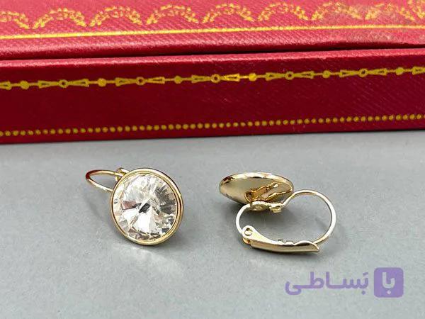 گوشواره ژوپینگ با کریستال اورجینال — تصویر 1