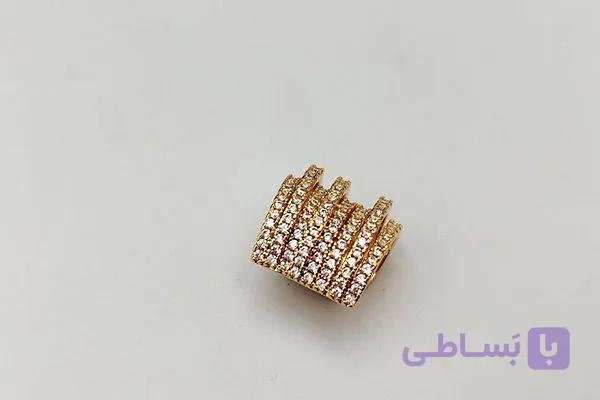 گوشواره زنانه مدل ایرکاف نگینی — تصویر 1