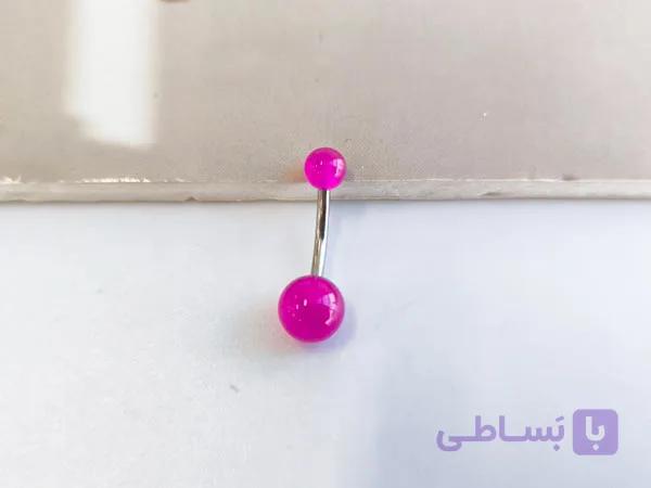 پیرسینگ ناف بنفش پلاستیکی  کد 10898 — تصویر 1