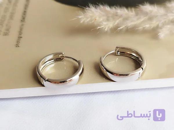 گوشواره حلقه ای سیلور ژوپینگ — تصویر 1