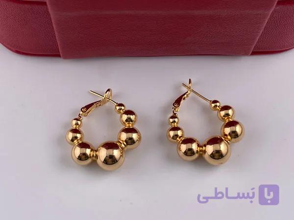 گوشواره میخی طرح توپی — تصویر 1