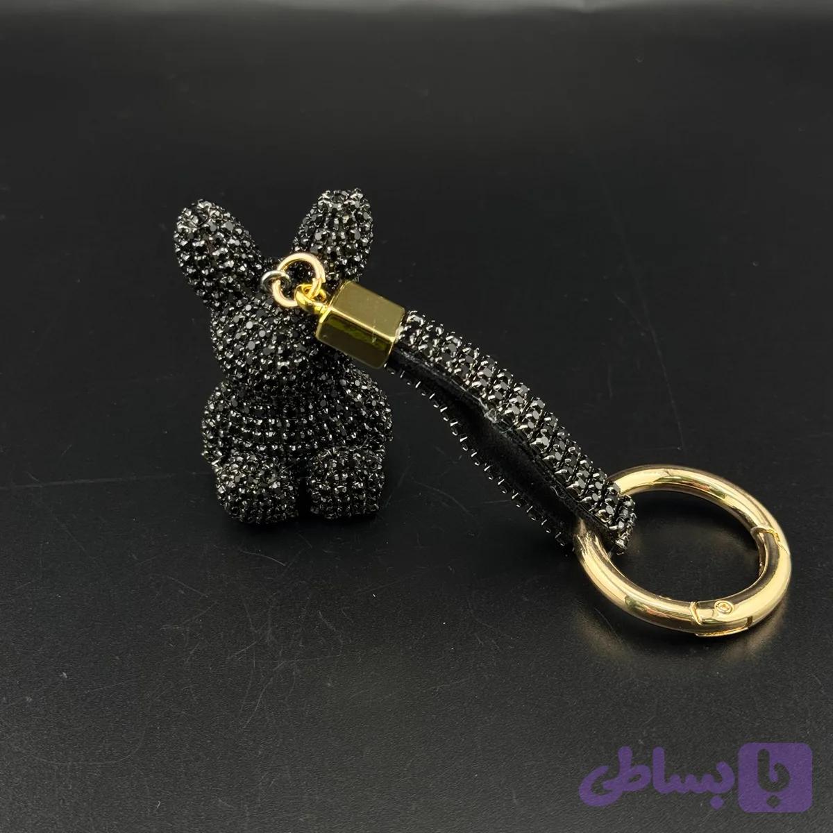 جاکلیدی و آویز کیف خرگوش مشکی — تصویر 1
