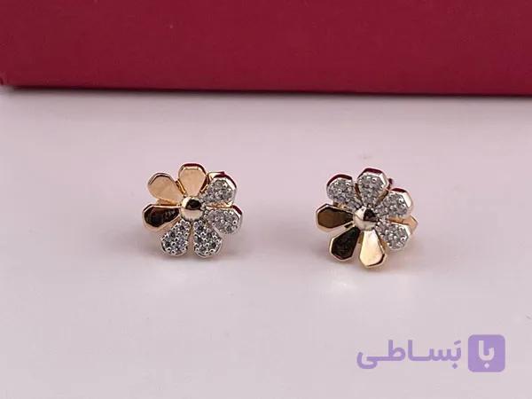 گوشواره طرح گل ژوپینگ شیک و خاص — تصویر 1