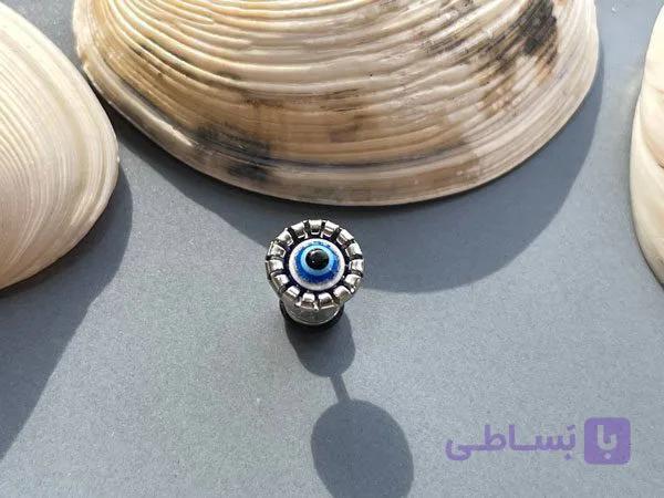 پیرسینگ گوش چشم نظر در دو رنگ طلایی و نقره ای — تصویر 1