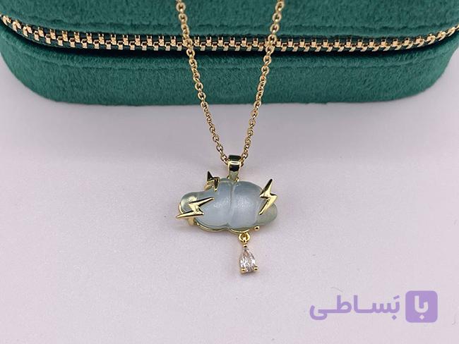 گردنبند ترندی طرح ابر آبی — تصویر 1