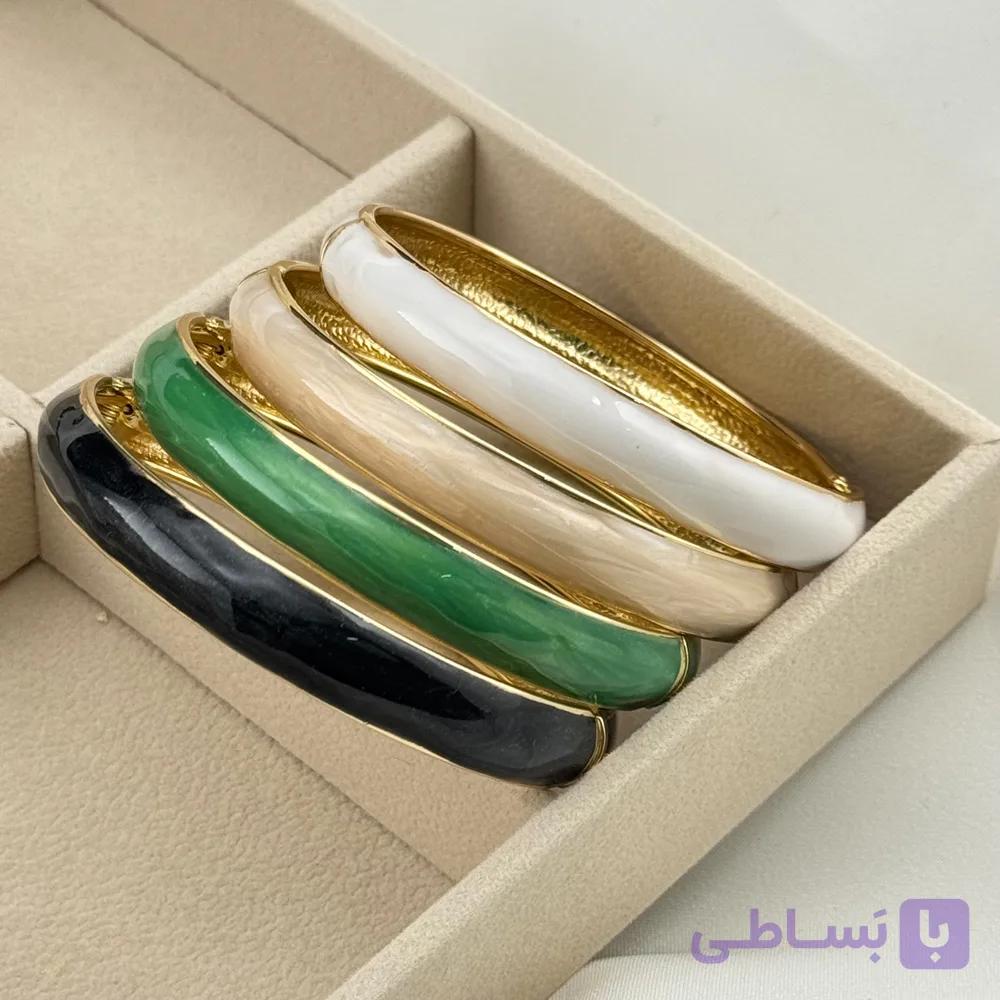 دستبند میناکاری مینیمال در 4 رنگ — تصویر 1