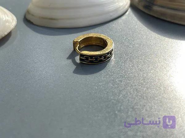 پیرسینگ گوش طلایی طرح زنجیری — تصویر 1