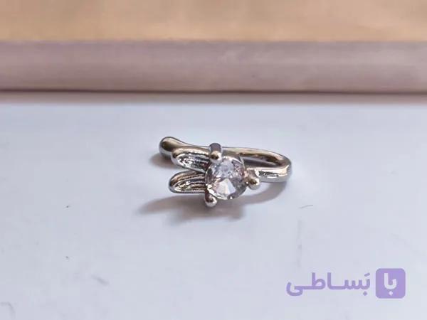 پیرسینگ بینی فیک تک نگین استیل — تصویر 1