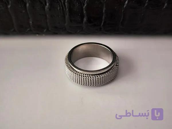 رینگ سیلور مردانه کلاسیک کد 10528 — تصویر 1