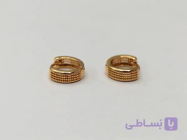گوشواره زنانه حلقه ای با طرح خاص و جذاب — تصویر 1