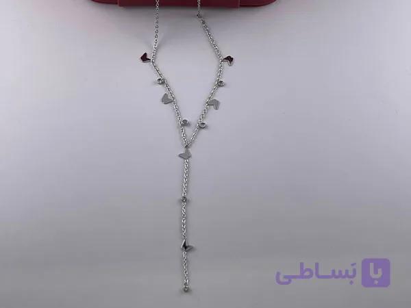 گردنبند پروانه ظریف استیل — تصویر 1