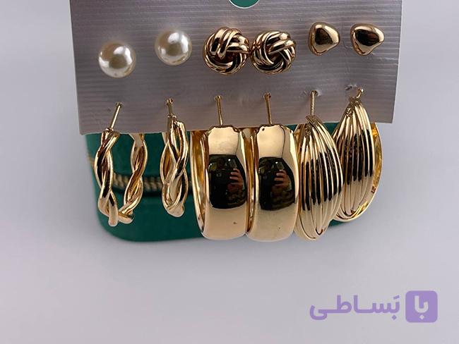 پک گوشواره طرح طلا طلایی — تصویر 1