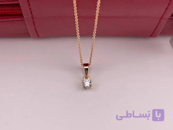 گردنبند تک نگین ژوپینگ شیک — تصویر 1