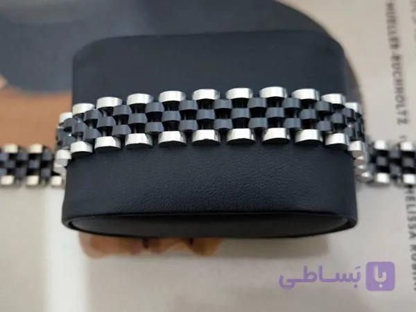 دستبند رولکس سفید مشکی — تصویر 1