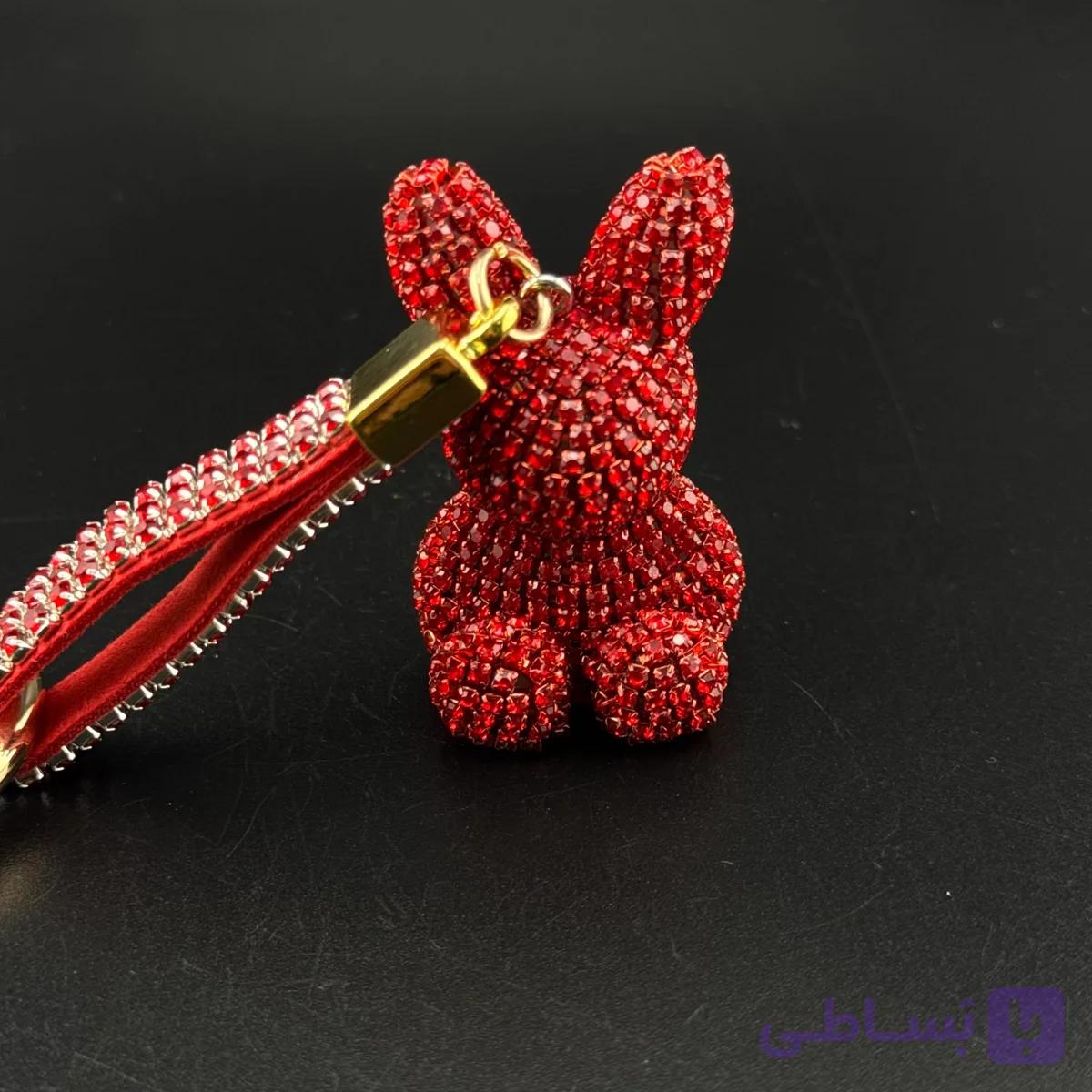 جاکلیدی و آویز کیف خرگوش قرمز — تصویر 1