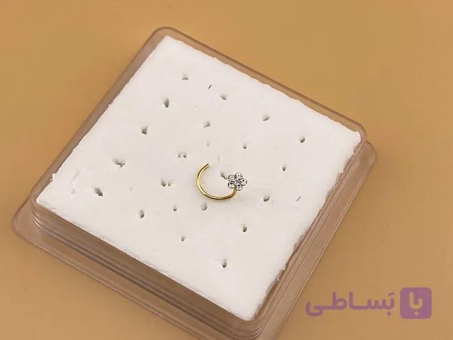 پیرسینگ بینی گل طلایی پایه HC