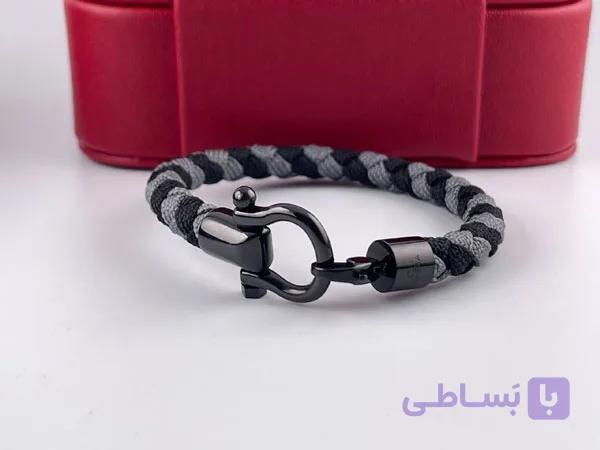 دستبند امگا مشکی طوسی — تصویر 1