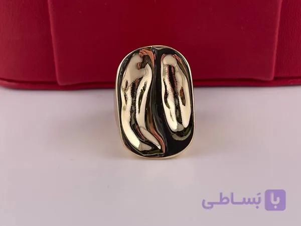 انگشتر مینیمال شیک آبکاری نقره — تصویر 1