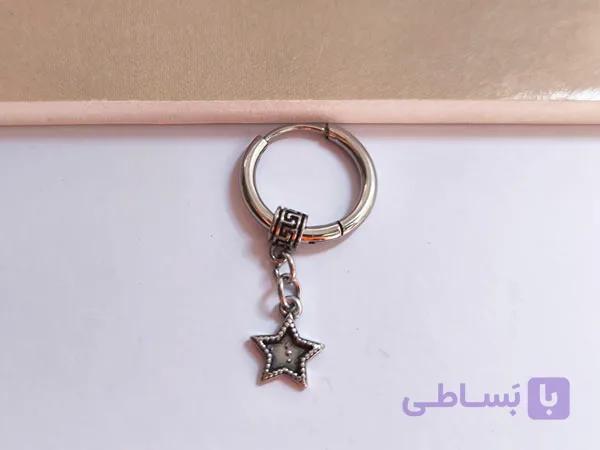 پیرسینگ گوش حلقه ای آویز ستاره — تصویر 1