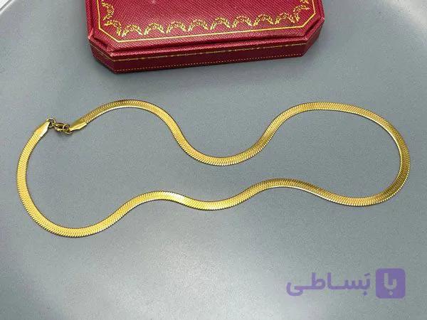 خرید و قیمت زنجیر استیل ماری طلایی — تصویر 1