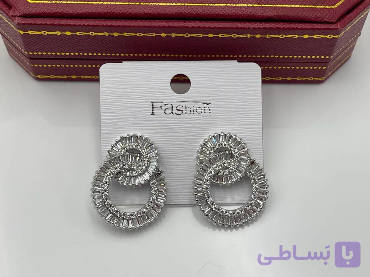 گوشواره مجلسی گرد — تصویر 1