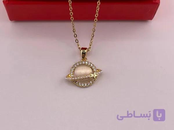 گردنبند سیاره زحل شیک و خاص — تصویر 1