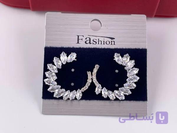 گوشواره شوپارد مجلسی نگین دار — تصویر 1