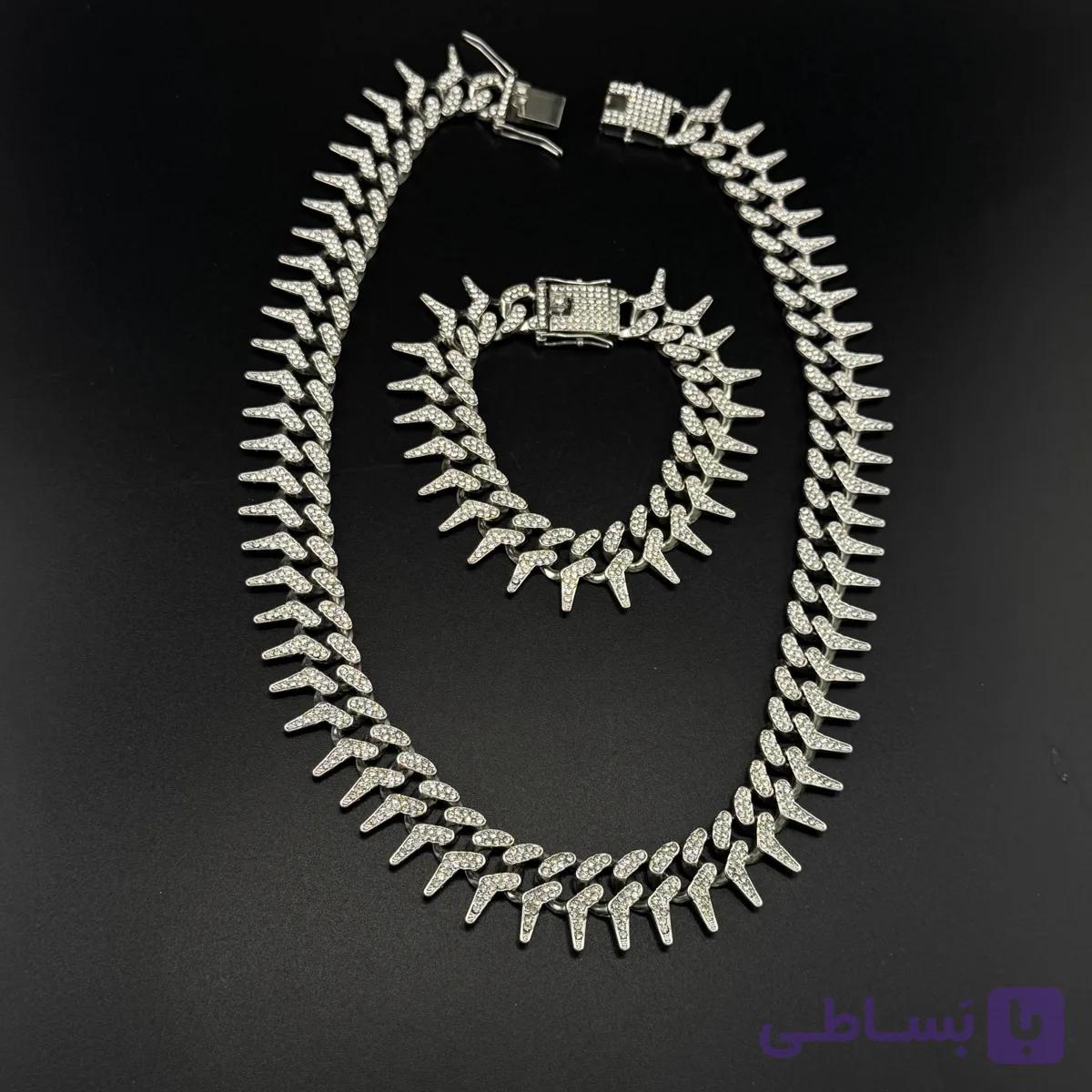 گردنبند و دستبند کوبان میامی تیغ دار — تصویر 1