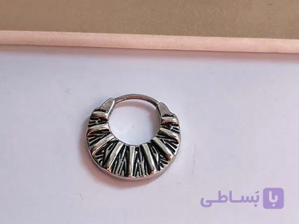 پیرسینگ گوش حلقه ای سیاه قلم