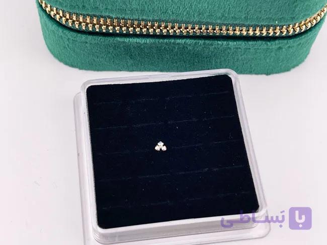 پیرسینگ بینی سه نگینه هفت رنگ