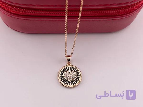 گردنبند زنانه قلب طرح دار شیک — تصویر 1