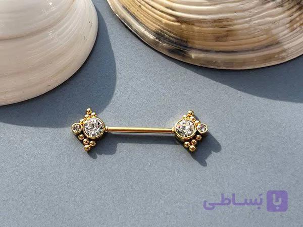 پیرسینگ نیپل نگینی — تصویر 1