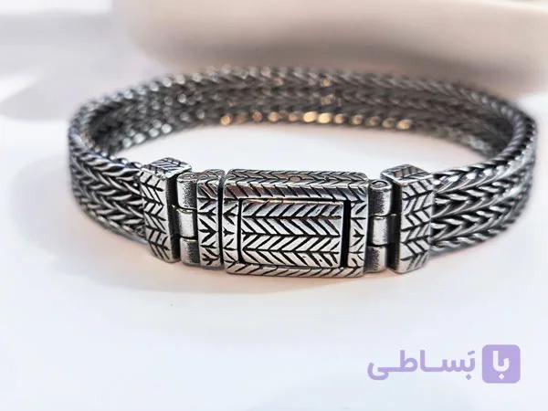 دستبند مردانه سیاه قلم — تصویر 1
