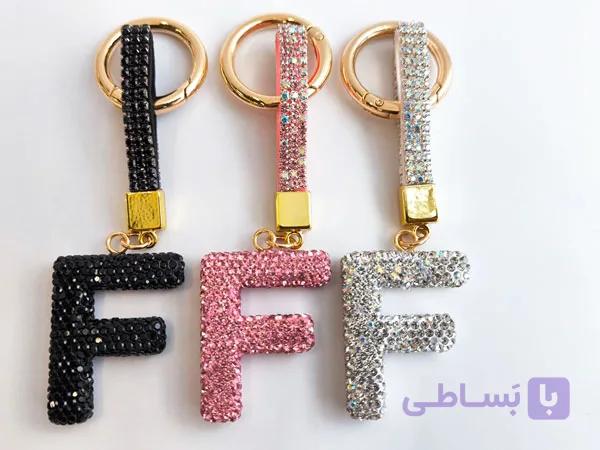 جاکلیدی حرف F استیل رنگ بندی کد 10843 — تصویر 1