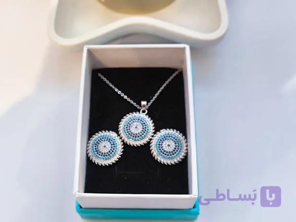 نیم ست زنانه طرح چشم نظر — تصویر 1