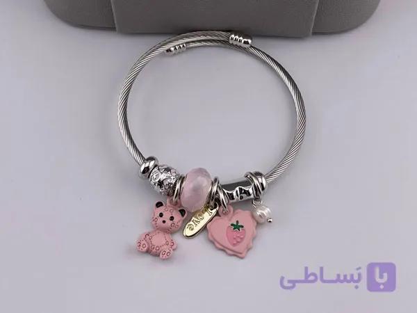 دستبند نقره ای پاندورا طرح خرس — تصویر 1