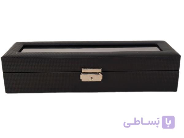 جعبه ساعت مچی مشکی چرمی 6 تایی کد 10568 — تصویر 1