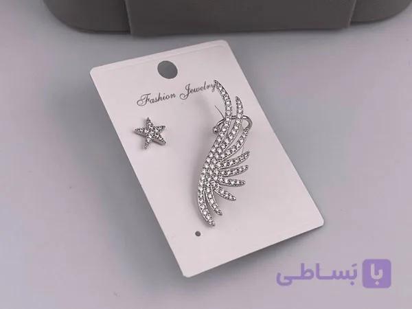 گوشواره کراس بال فرشته و ستاره — تصویر 1