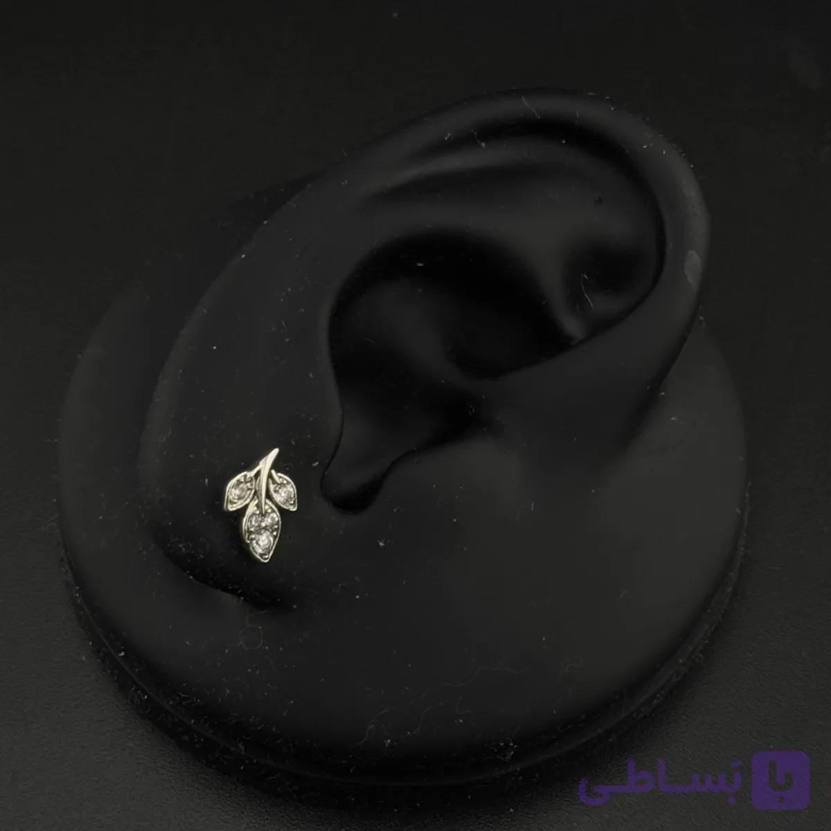 پیرسینگ طرح برگ نگین دار — تصویر 1