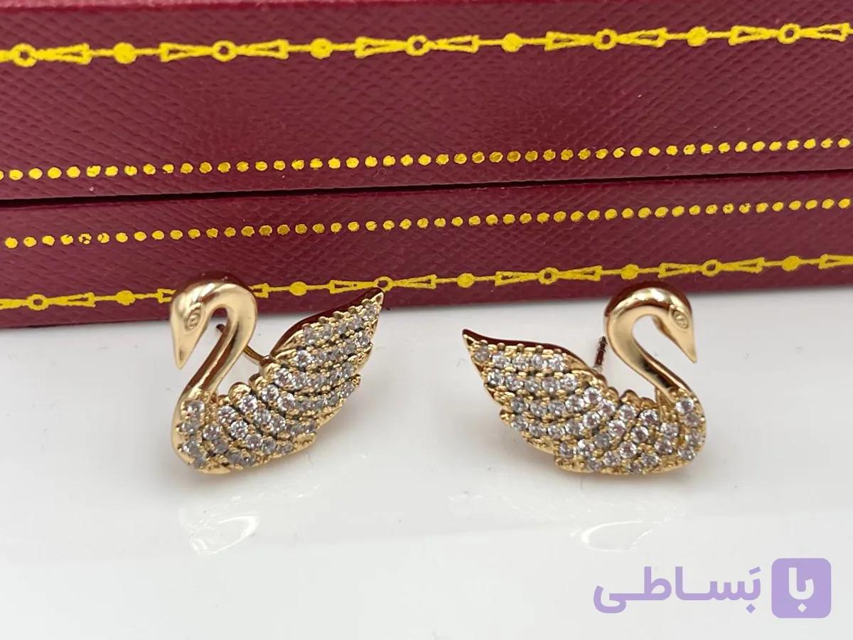 گوشواره ژوپینگ طرح قو — تصویر 1